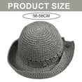 thumbnail image 2 of 56-58cm hat circumference women's lace bandage straw hat sunscreen foldable sun hat beach sun hat, 2 of 5