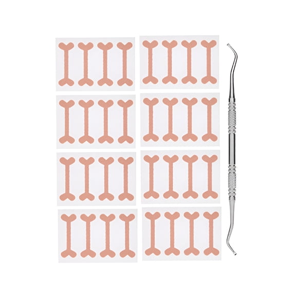 RAGUPEL 9pcs ingrown toenail sticker, embedded toenail correction tool, practical light weight,non-woven fabric, stainless steel ingrown nail corrector