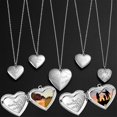 thumbnail image 2 of Colgante con medallón de corazón para mujeres y hombres, collar con marco de fotos que se puede abrir para la familia, 2 of 5