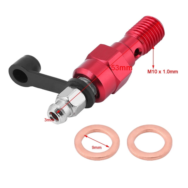 Motorcycle Caliper Bleed Screw, Anodized Universal M10x1mm Caliper Nipple Banjo Dependable With Dust For Motorbikes