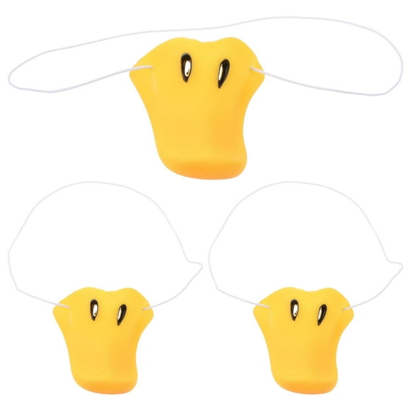 Duck Bill Beak Nose Accessory - Animal Kingdom Snout for Mardi Gras C Party Supplies - Fancy Duck Masquerade - 3pcs