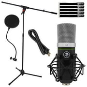 Mackie EM-91CU EleMent Series USB Condenser Microphone with Microphone Boom Stand Package