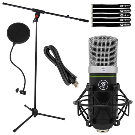 Mackie EM-91CU EleMent Series USB Condenser Microphone with Microphone Boom Stand Package