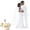 Black, variant on mirlewaiy Vintage Elegant 4.5 Wedding Bride Groom Couple Figurine Cake Topper Romantic Funny Statue for Engagement Anniversary