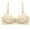 Beige, variant on Bigersell Women Full-Coverage Wireless Bras Ladies Lace Embellished V-Neck Push up Wire-Free Bras Hook and Eye Closure Comfortable Padded Brassiere Everyday Wireless Sports Bras No Wire Beige XL