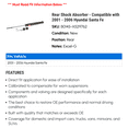 thumbnail image 2 of Rear Shock Absorber - Compatible with 2001 - 2006 Hyundai Santa Fe 2002 2003 2004 2005, 2 of 2