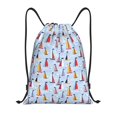 thumbnail image 1 of Saiise Sailboats And Seagulls Pattern Sports Drawstring Backpack - String Swim Gym Bag with Wet Proof Pocket for Women&Men-Small, 1 of 6