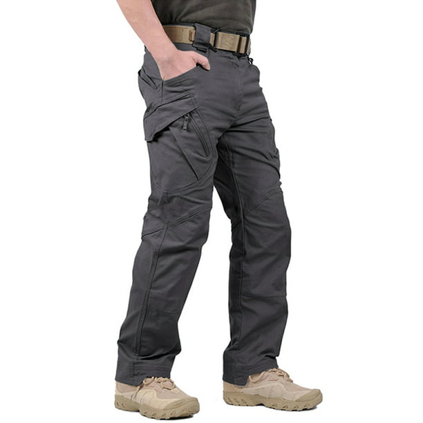 FEDTOSING Relaxed Work Cargo Pants Tactical Mens Pant Dark Gray,Size 34 ...