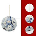 thumbnail image 4 of Christmas Ornaments Winter Snowman Joy Snowflake Christmas Xmas Tree Ornaments Christmas Snowman Ornament Ideal for Gifting And Collecting, 4 of 8