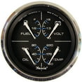 thumbnail image 2 of Faria 33751 Chesapeake Stainless Steel Multifunction Fuel Level/Oil PSI (80 PSI)/Water Temp (100-250°F)/Voltmeter (10-16 VDC) - 4", Black, 2 of 3