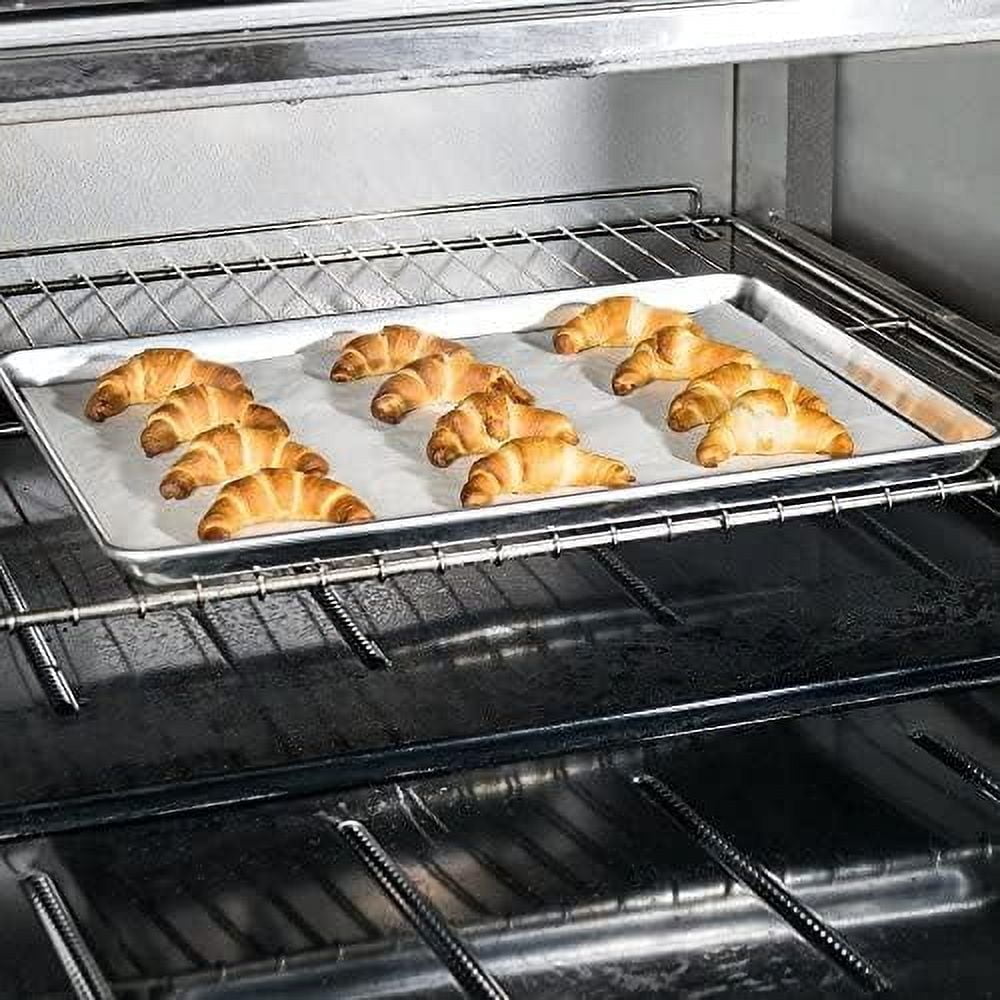 TrueCraftware- Set of 2 Aluminum Two Thirds Size Sheet Pan 16" x 22" Baking Sheets 20 Gauge - Baking Pan Baking Tray Cookie Sheet Baking Sheet Perfect for Baking Roasting
