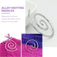 thumbnail image 4 of 4pcs Creative Spiral Cable Knitting Needles Sweater Knitting Needles (Silver), 4 of 9