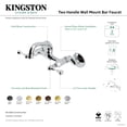 thumbnail image 7 of Kingston Brass KS312SB Kingston Double-Handle Wall Mount Bar Faucet, Brushed Brass, 7 of 7