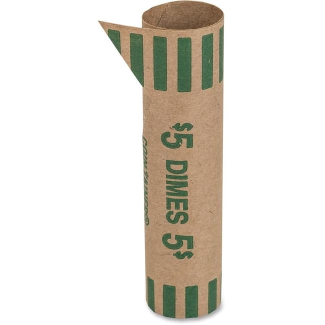 Coin-Tainer CTX20010 Tubular Coin Kraft Wrappers - Green