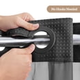 thumbnail image 2 of Barossa Design Waffle Weave Shower Curtain with Snap in Liner, Mesh Window, 71"W x 74"L, Graphite Grey, 2 of 6