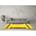 thumbnail image 3 of Ahgly Company Indoor Square Solid Yellow Modern Area Rugs, 5' Square, 3 of 4