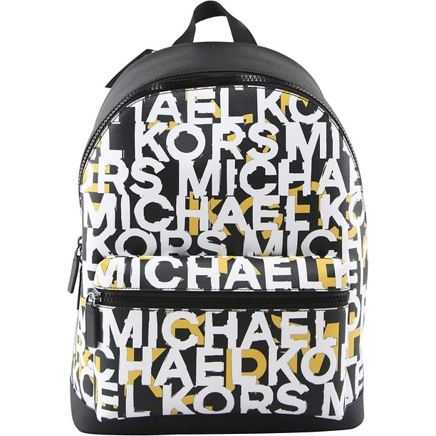 MICHAEL MENS Cooper Monogram Backpack Bag, Black/Lemon - Walmart.com