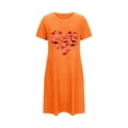 thumbnail image 5 of WJHWSX Womens Nightgown,Nightgowns for Women,Soft,Easy Care,Printed,Orange,L(US:8), 5 of 5