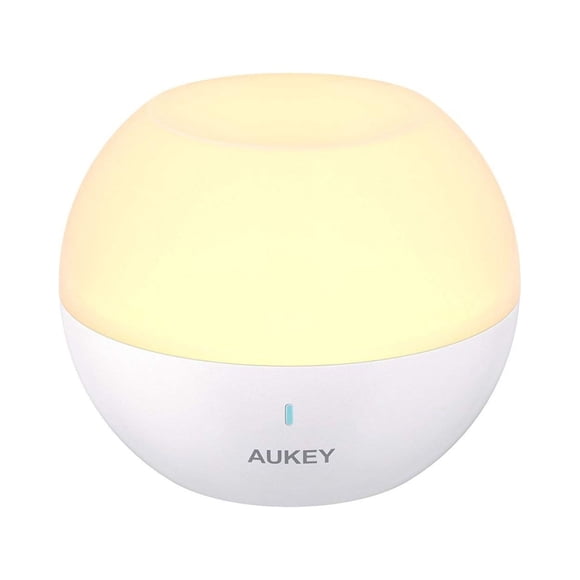 AUKEY Night Light, Touch Rechargeable Bedside Lamp LED RGB Color-Changing Table Lamp Random Color