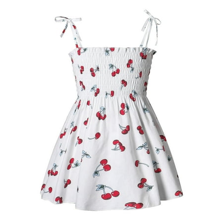 

Spring Dresses For Girls Fruit Animal Slip Floral Beach Clothes Skirt Flower Girl Dress Babies 2Y-3Y