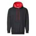 thumbnail image 1 of King Fashion KF9041 Two-Tone Hooded Sweatshirt, 1 of 2