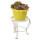 thumbnail image 5 of Moyic 1 unidad de creativa para interiores y exteriores, Mini soporte para plantas de hierro, maceta para flores, portavelas, estante para Jardín y Patio blanco Moyic HA3825-01B, 5 of 6