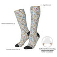 thumbnail image 5 of Picia Women Crew Soft Moisture-wicking Socks Summer Time With Gnome Pattern Design Cotton Socks, One Size fit All, 5 of 9