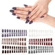 thumbnail image 1 of 12 juegos de uñas postizas de longitud media, uñas postizas cortas para mujeres y niñas, 1 of 5