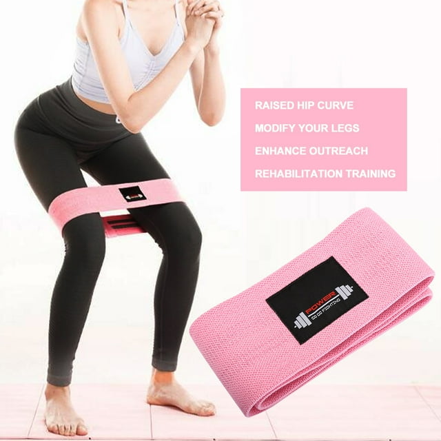 Yoga 120Lbs Resistencia Loop Ejercicio Bandas Piernas Trasero Cadera Yoga Fitness Entrenamiento Banda Estiramiento Rosa L