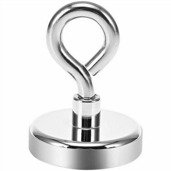 Super Strong Neodymium Eyelet Magnet 80KG - Perfect for Magnet Fishing - Ø 48mm with Neodymium Eyelet Magnet