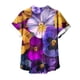 thumbnail image 4 of Fiudx Ofertas Del Día Blusas de Manga Corta Estampadas con Flores y Plantas Cómodas Informales Regulares para Mujer a La Moda, 4 of 5