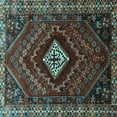 thumbnail image 1 of Ahgly Company Indoor Square Persian Light Blue Traditional Area Rugs, 3' Square, 1 of 4
