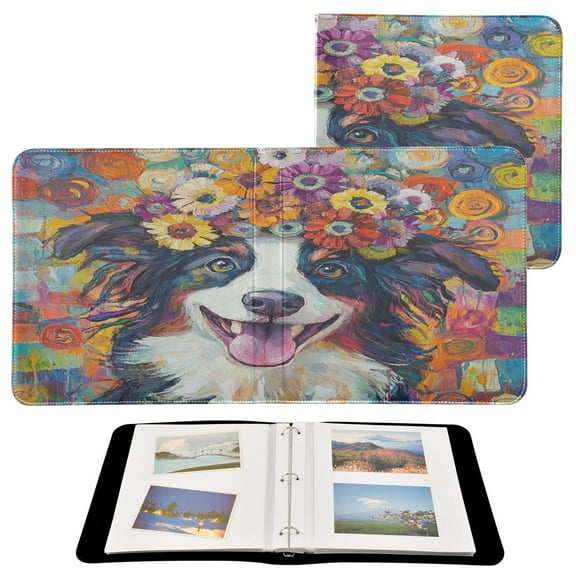 BZSMCE Photo Album Book Scrapbooking Loving Dog Printed Picture Album