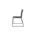 thumbnail image 6 of HomeStock Contemporary Chic Upholstered Stackable Side Chairs (Set of 2) - Charcoal and Gunmetal, Sleek Metal Frame with Rope Woven Seat, Stackable Design for Space Saving, 6 of 6