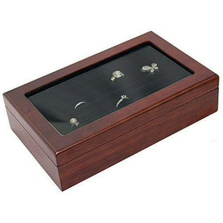 Ikee Design Wooden Ring and Jewelry Storage and Display Box