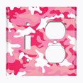 thumbnail image 2 of Metal Light Switch Plate Outlet Cover (Camo Pink White - Single Toggle Single Duplex), 2 of 2