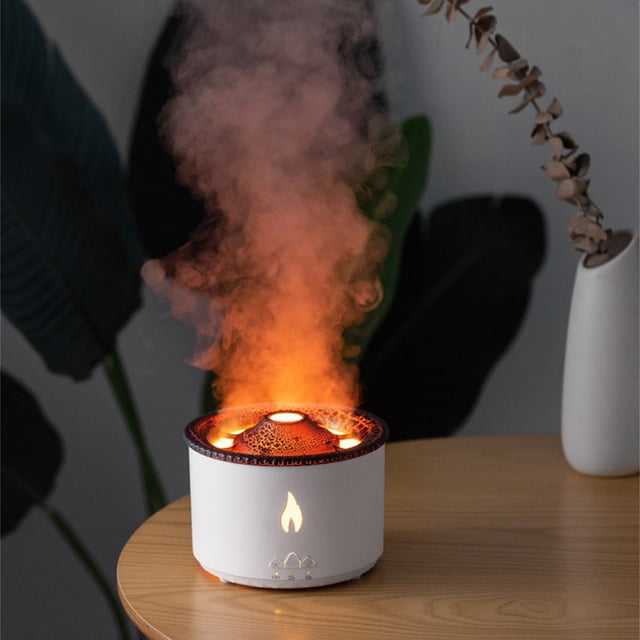 Boovnll Humidifiers for Bedroom, Flame Humidifier Mute Aromatherapy Machine Bedroom Lighting Large Fog Volume Air Purification Diffuser Aromatherapy Machine, Humidifier
