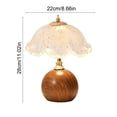 thumbnail image 2 of Vintage Scalloped Glass Shade Table Lamp Multi Color Round Base Warm Ambient Bedside Lamp for Bedroom Living Room Office Decor Holiday Housewarming Gift, 2 of 6