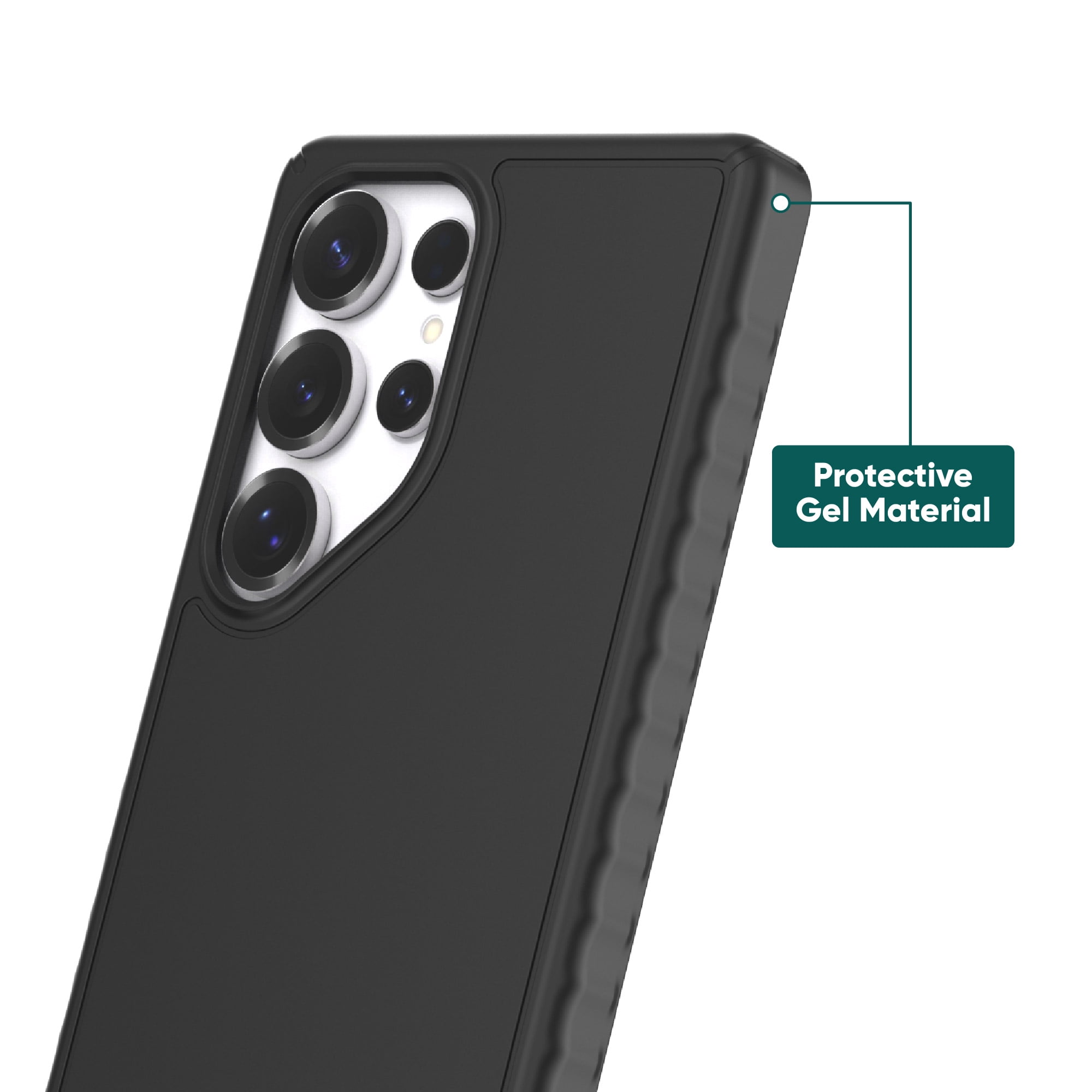 Étui protecteur en gel avec protège-coins pour Samsung Galaxy S25 Ultra, noir d’onn. Testé contre les chutes de 2,44 m/8 pi