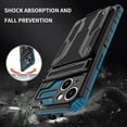 thumbnail image 6 of Case for iPhone 15 Plus,Military Grade [Built-in Kickstand] with Card Holder Dual-Layer Design Heavy Duty TPU+PC Shockproof Protection Phone Case for iPhone 15 Plus,6.7 inch (Blue), 6 of 10