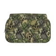 thumbnail image 2 of Disketp Green Skulls Estuche de Lápices de Doble Capa con Tapa Abatible y Cremallera, Organizador Escolar para Adolescentes y Adultos, 2 of 7
