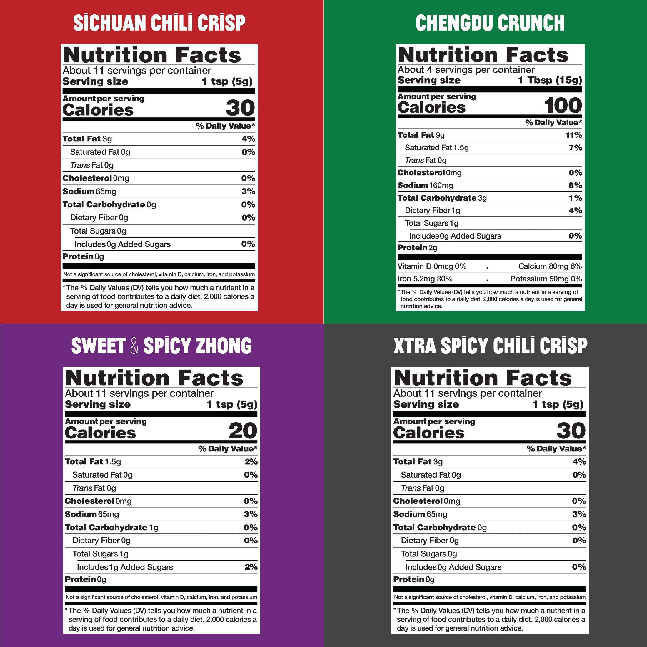Fly By Jing Chili Crisp Sauce Mini Sampler Set, 4 Vegan Hot Sauces in TSA Compliant 2 oz Glass Jars