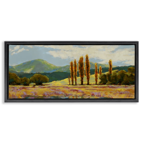 Stupell Industries Vast Subdued Countryside Black Framed Floater Canvas Wall Art, design by Trevor Copenhaver