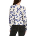thumbnail image 2 of CeCe womens  Flower Print Sweater, XL, Brown, 2 of 3