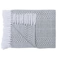 thumbnail image 2 of 100% Cotton, 50 x 60 Inches | Vintage Decorative Boho Throw Blankets for Couch, Sofa, Bed, Farmhouse and Home Decor | Lightweight and Super with Fringe (Set of 2), 2 of 5