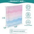 thumbnail image 3 of FORMRS 3 Ring Binder 1.5 inch with Pockets Set of 2 Clip Board 200 Sheets Capacity, Light Pink Stripes, 3 of 8