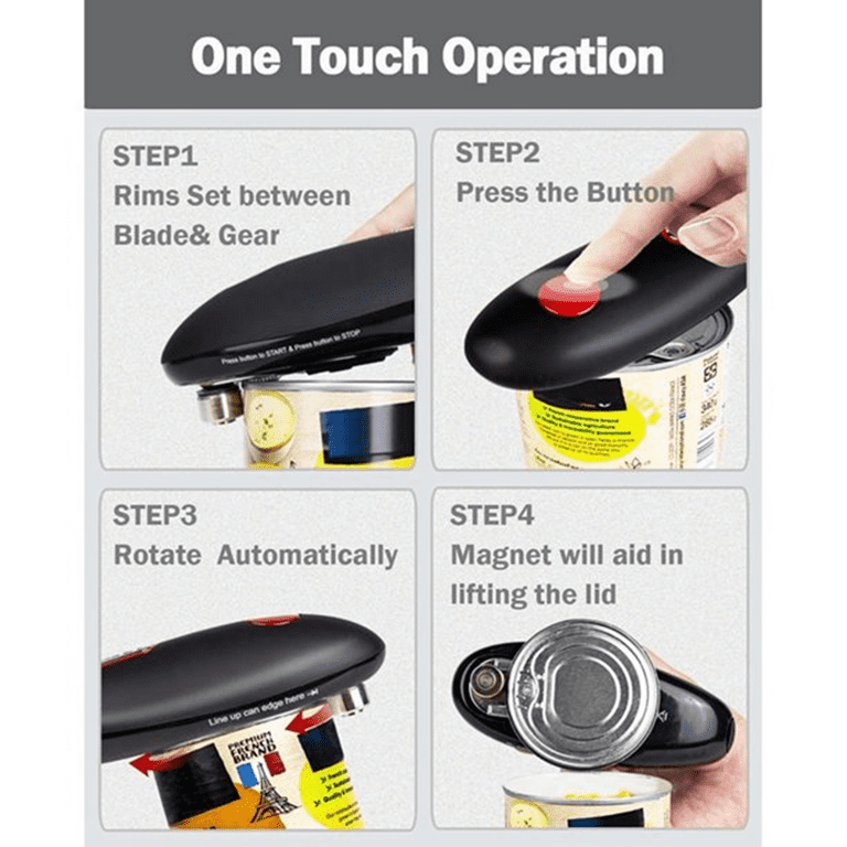  Electric Can Opener, Automatic Hands Free Smooth Edge
