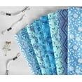 thumbnail image 6 of Soimoi 8 Pc Fat Quarter Bundle,Asian BatikPrint 18"x 22"DIY Patchwork-100% CottonPre-Cut Quilting Fabric Medium Blue, 6 of 7