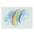 thumbnail image 1 of Rainbow Cutting Board, Creative Childish Art Illustration of Grungy Colorful Lines and Flowers Print, Decorative Tempered Glass Cutting and Serving Board, in 3 Sizes, by Ambesonne, 1 of 2