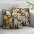 thumbnail image 3 of Throw Pillow Cover Calico Cute Cats Posing Doodle Lot Animal Hospital Back  Pillowcase Home Decorative Square Pillow Case Cushion Cover, 3 of 5